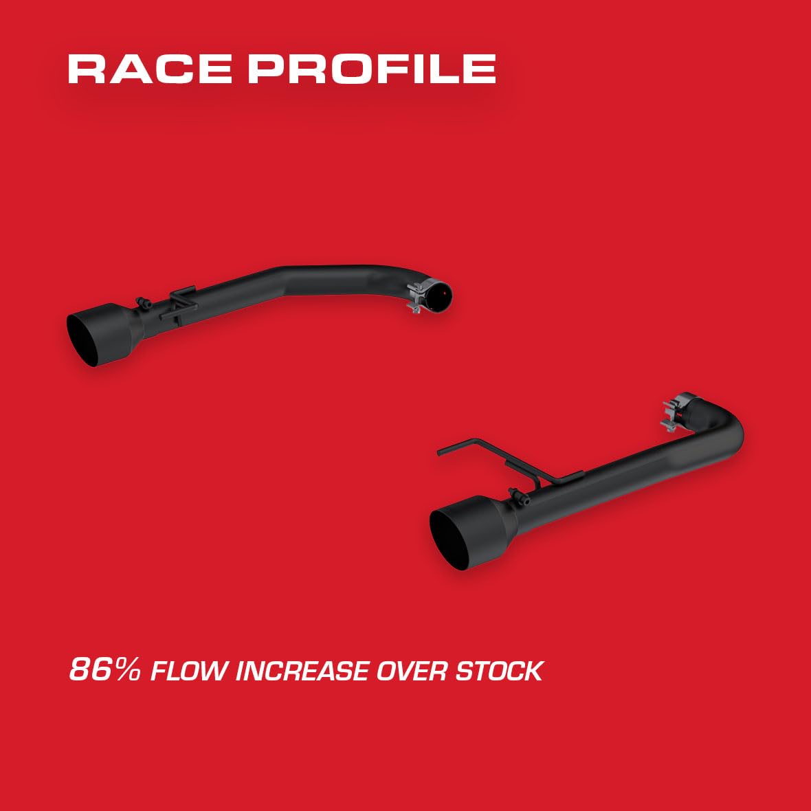15-23 Ford Mustang MBRP 2.3L EcoBoost Black 2.5in Axle Back Dual Split Rear Exit (Race Version)