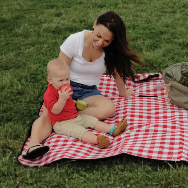 Picnic Blanket Camco 42801 (51" x 59", Red/White)