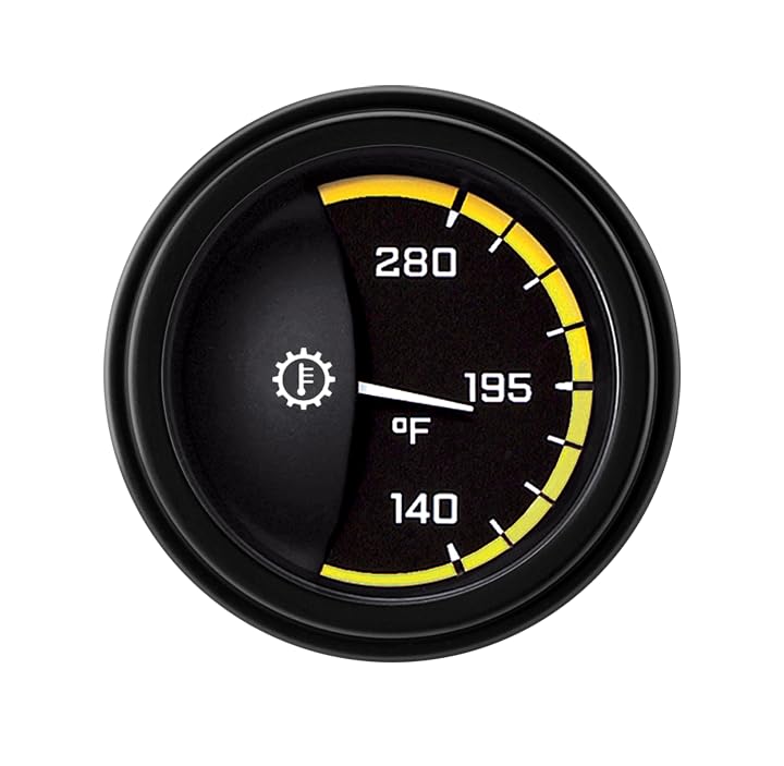 AX27YBLF Classic Instruments Autocross Yellow 2-1/8" Transmission Temperature Gauge