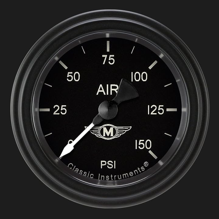 Moal Bomber Classic Instruments 2-1/8" Air Pressure Gauge 150 PSI Electric