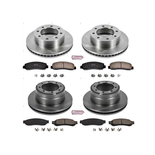 Power Stop Autospecialty KOE5576 Front and Rear Replacement Brake Kit-OE Brake Rotors & Ceramic Brake Pads For Ford F-350 Super Duty 2011 [Model Specific]
