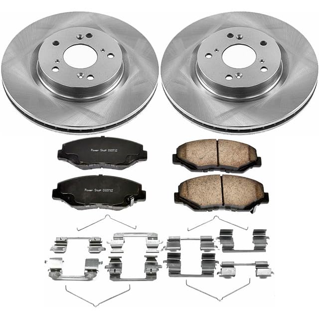Power Stop Autospecialty KOE6488 Front Replacement Brake Kit-OE Brake Rotors & Ceramic Brake Pads For Honda CR-V 2012-2016 [Model Specific]