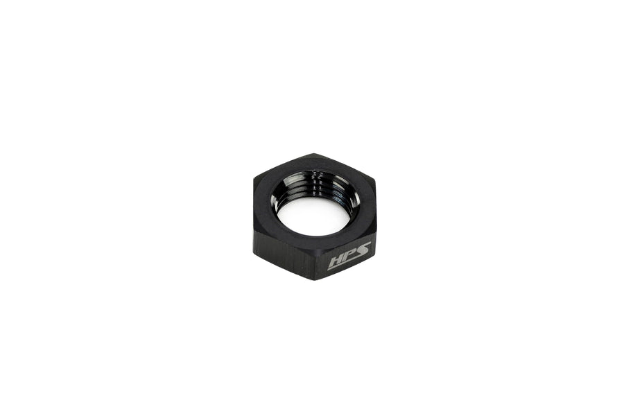 AN924-10 HPS AN Female Bulkhead Fitting Jam Nut, Aluminum, Size: AN-10, Black