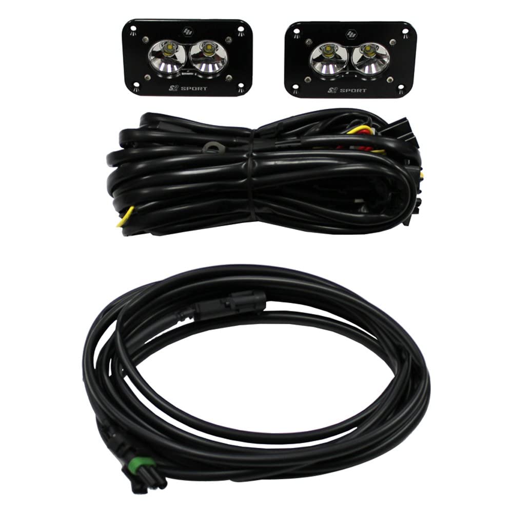 Baja Designs S2 Sport 54-47807 Pair LED Wide Cornering Flush Mount Backup Kit,1 Pack