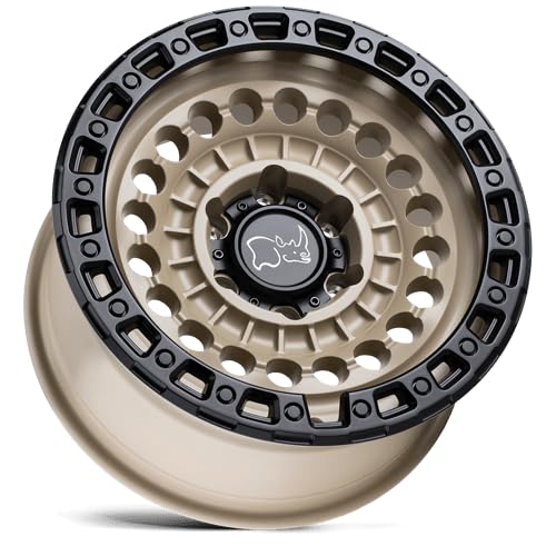 Black Rhino SENTINEL Hard Alloys 17X8.5 8X6.5 4.75 0mm DESERT SAND W/BLACK RING - 1785STN008165D25