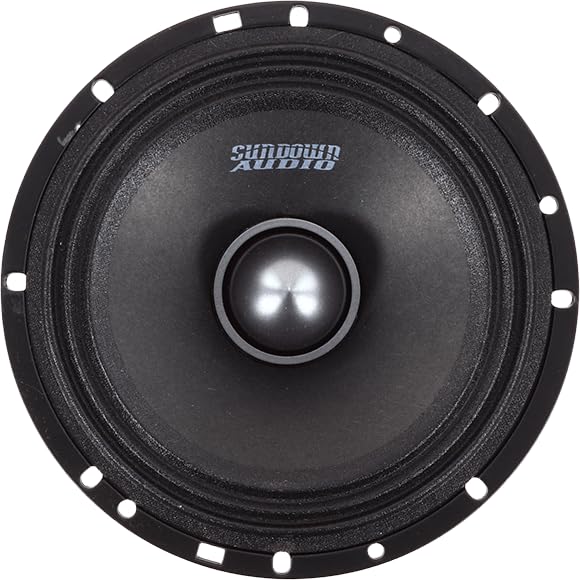 LCMR-6.5 Sundown Audio Midrange Speaker - 100W RMS, 8-Ohm - 6.5" Car Audio Midbass Driver with Phase Plug, Ferrite Magnet - High-Efficiency Single Unit (Each)