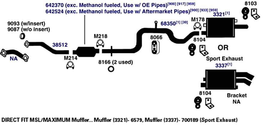 Exhaust Muffler AP Exhaust Products 3321