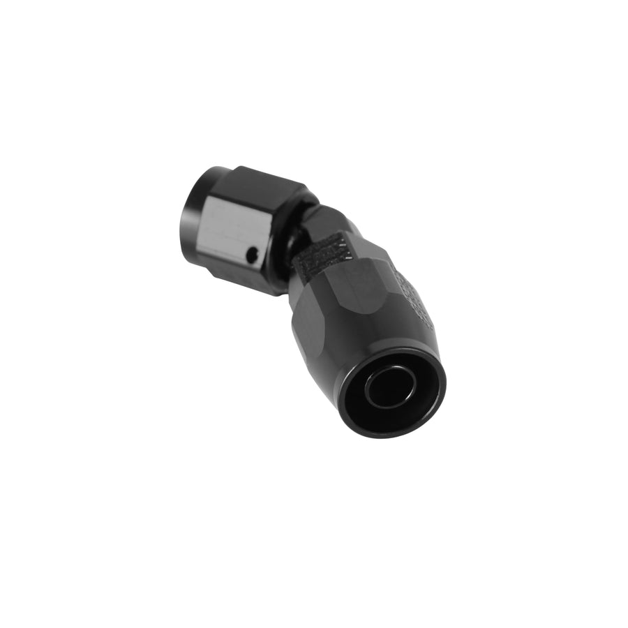 Earl's 45 Degree Swivel-Seal® Hose End -6 AN - Black - Clamshell Package AT804506ERLP