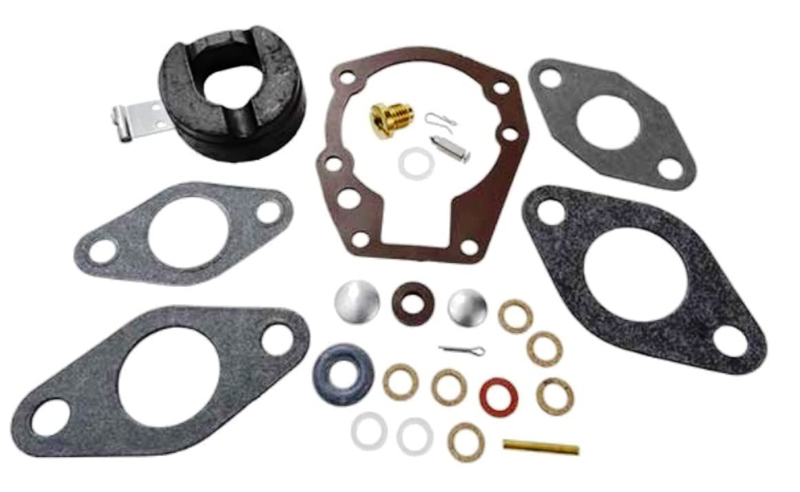 Carburetor Kit Engineered Marine Products with Float for Johnson Evinrude 1.5, 2, 3, 4, 5, 5.5, 6, 7.5, 10, 15, 18, 20 Hp, Replaces 439071, 18-7043