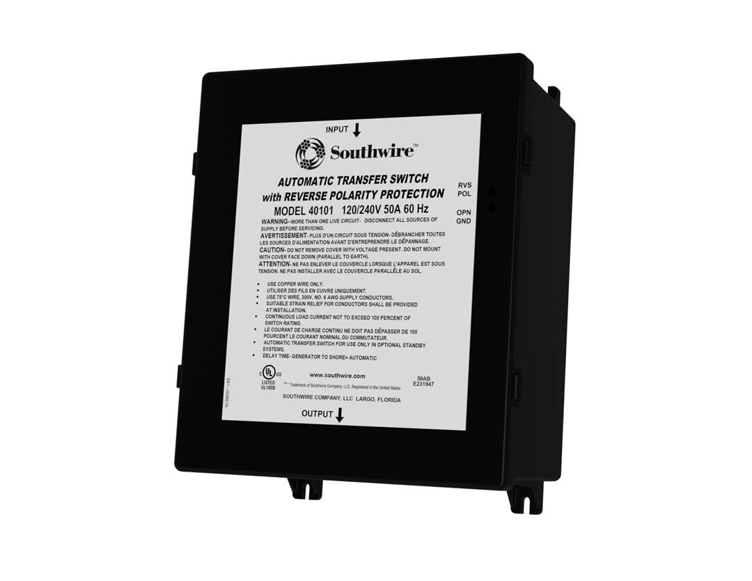 Reverse Polarity 50A Low Cost Transfer Switch