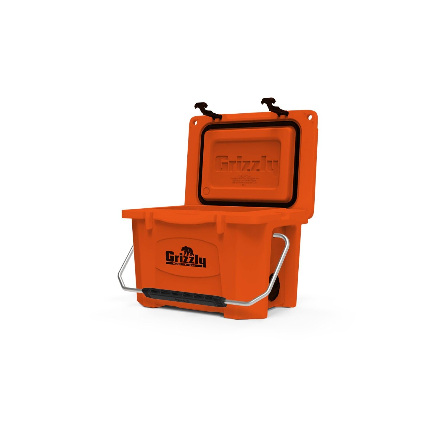 20 Cooler Grizzly | 20 qt Ice Chest Durable Rotomolded Insulated | Made in USA | Warranty for Life | For Beach Boat Camping Fishing Hunting | G20 | Orange