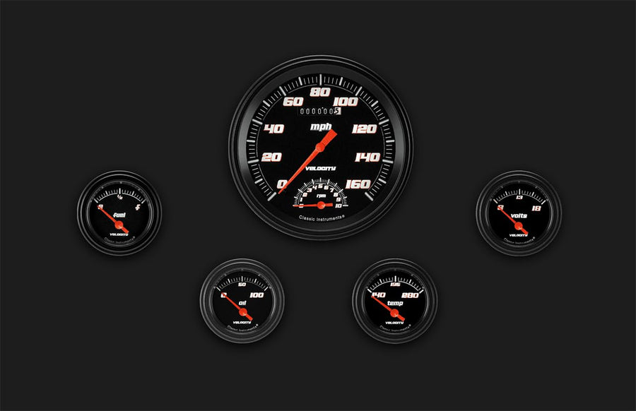 Velocity Black Classic Instruments VS65BBLF Speedtach/F/O/T/V - GM