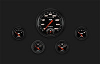 Velocity Black Classic Instruments VS65BBLF Speedtach/F/O/T/V - GM