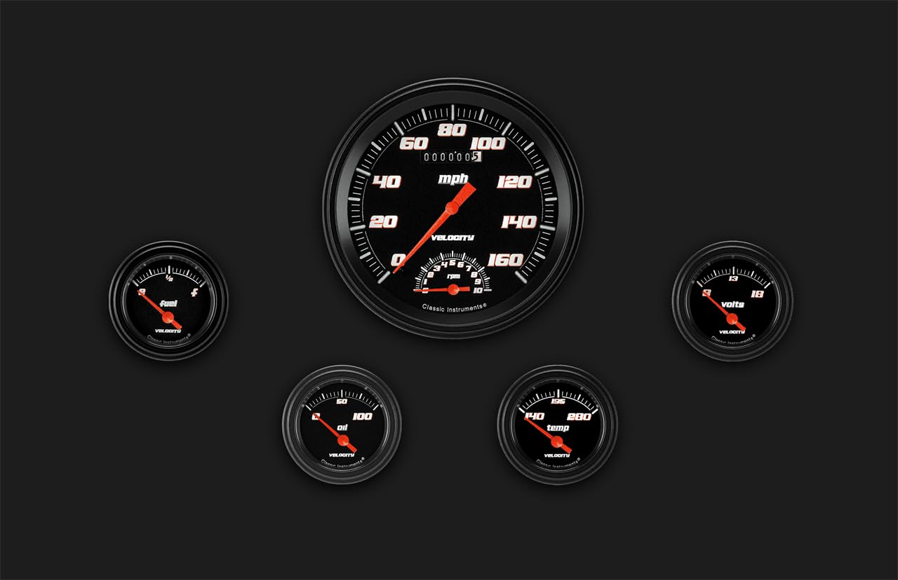 Velocity Black Classic Instruments VS65BBLF Speedtach/F/O/T/V - GM
