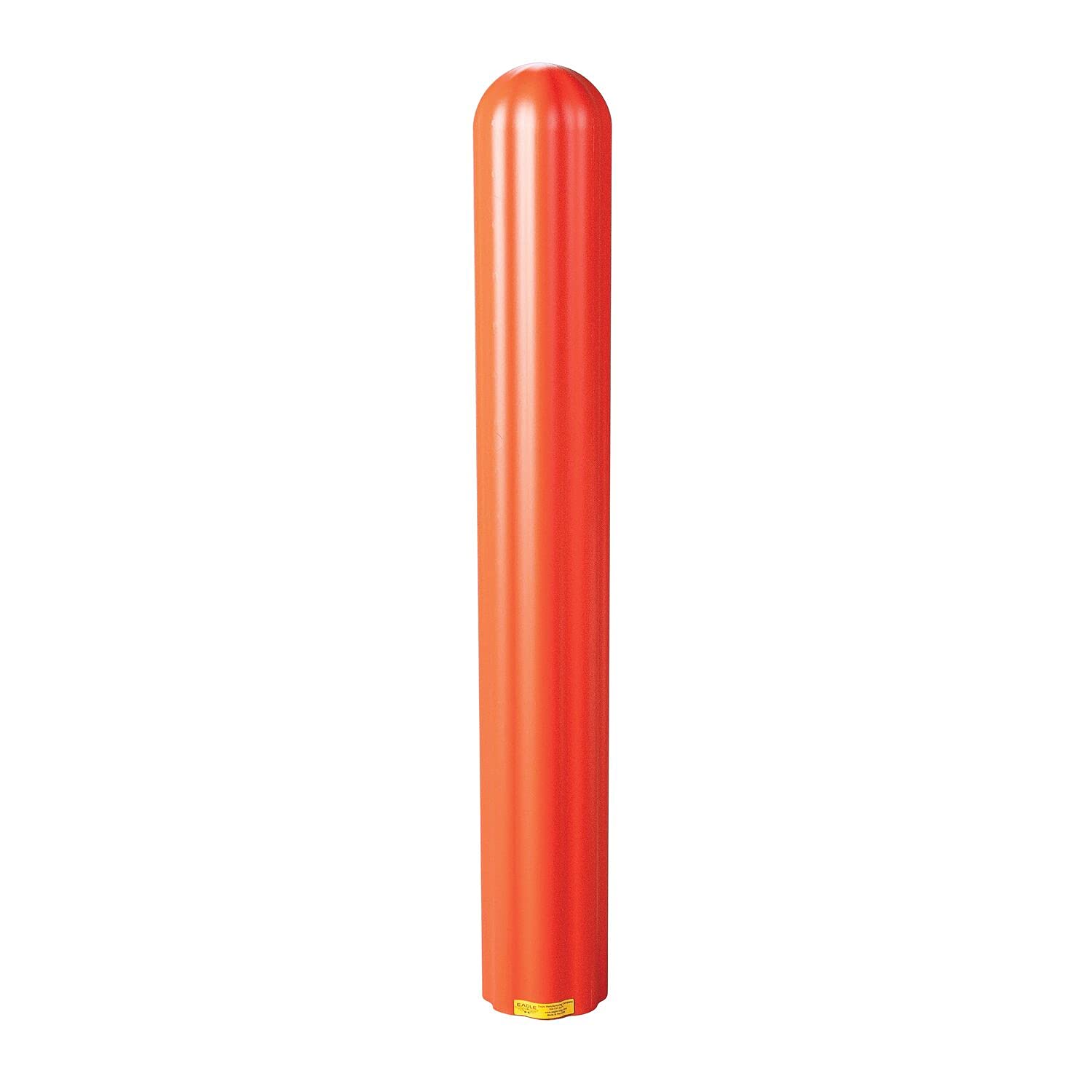 Bollard Covers Eagle for 8 Inch Poles - 56" Tall, Durable Fluted HDPE Plastic - Trimmable Orange Bollard Post Sleeve for Parking Lots, Warehouses, and Loading Docks, 1738OR