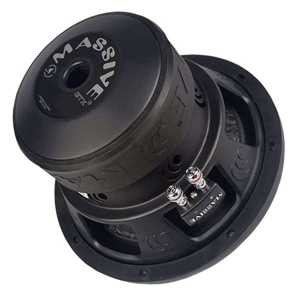 8 Inch Massive Audio GTX84 Dual 4 Ohm Subwoofer | 600W Max Power, High-Performance Car Audio Sub – Deep Bass, Vented Motor, Pressed Paper Cone, Heavy-Duty Build