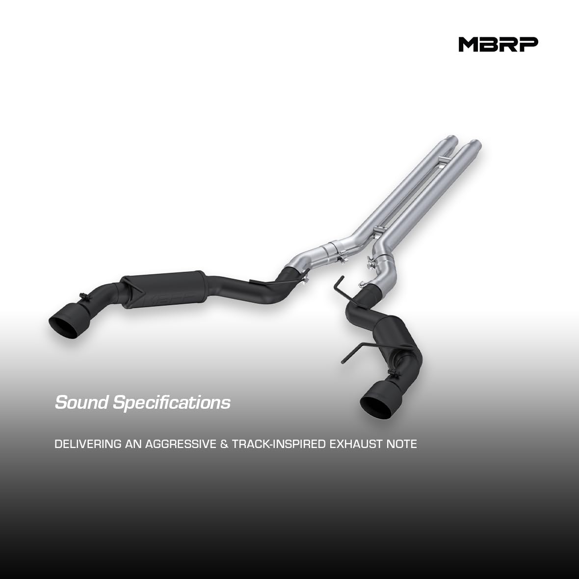 3" MBRP Cat Back, Dual Split Rear, Race Version Exhaust System with 4.5" Tips (Black Coated)