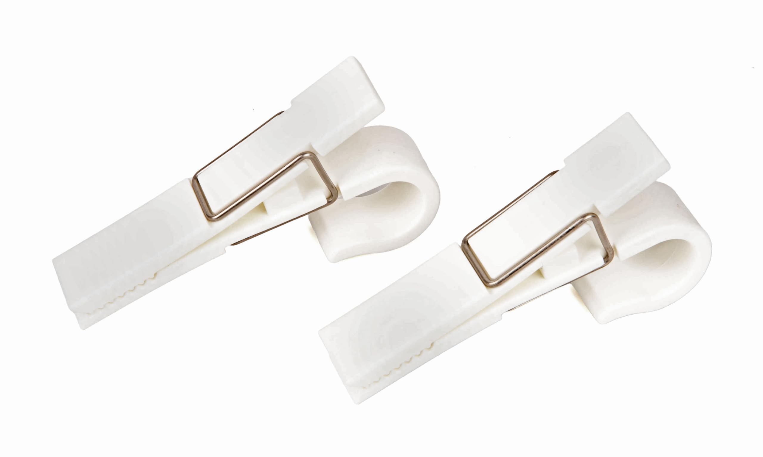 Aqua Utility Clip T-H Marine – Boat Accessory Clip for Holding Tools, Ropes, Hoses & Gear – Strong Grip, Corrosion-Resistant – 2 Pack, White