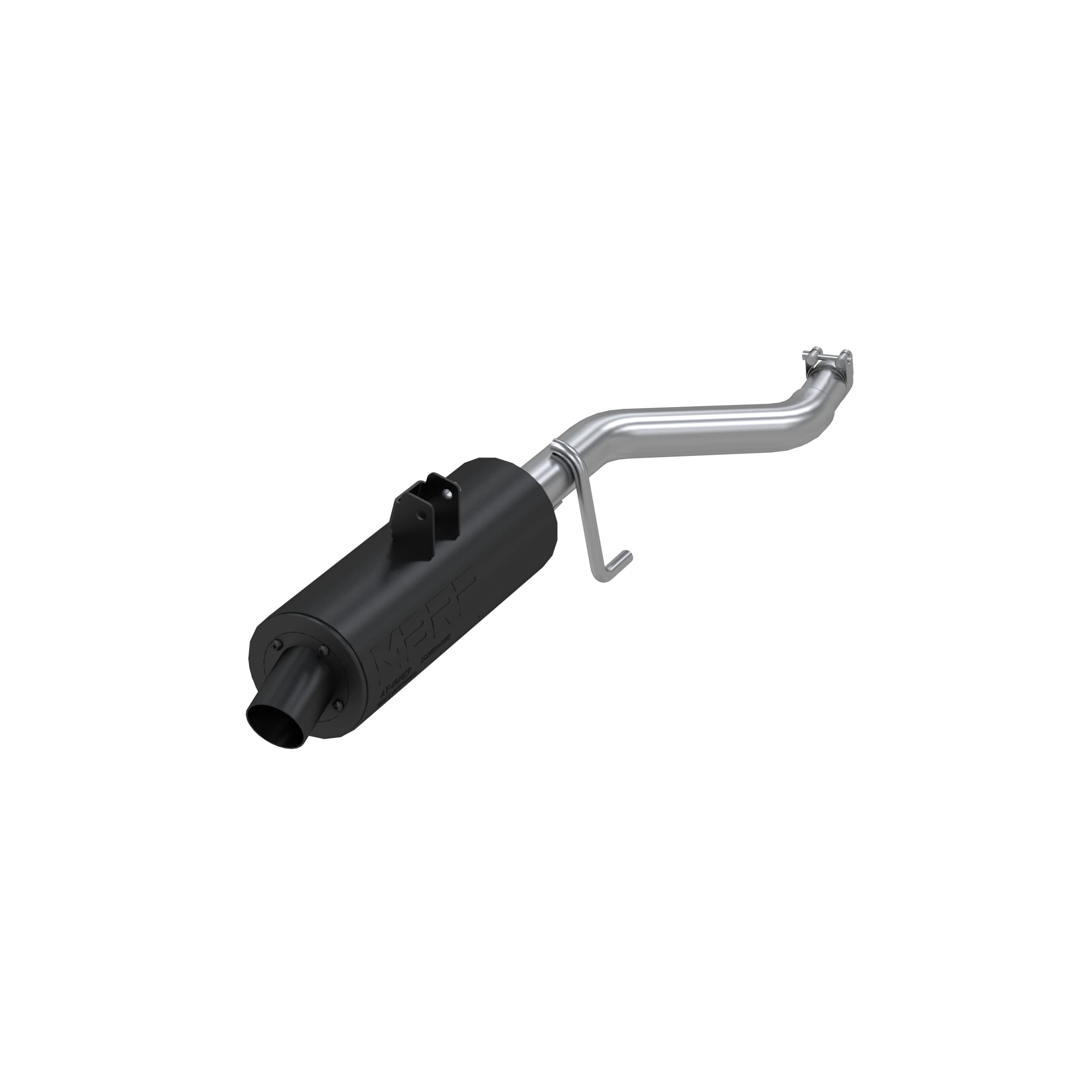 AT-6109SP MBRP Straight Core Slip On Muffler Exhaust, Moderate Sound, Black Coated Aluminized Steel, Fits Honda Rancher AT 420 2014