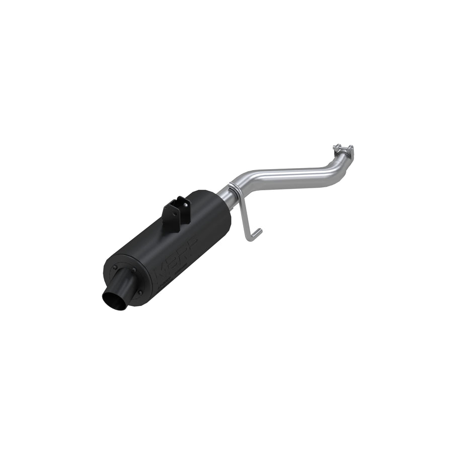 AT-6109SP MBRP Straight Core Slip On Muffler Exhaust, Moderate Sound, Black Coated Aluminized Steel, Fits Honda Rancher AT 420 2014