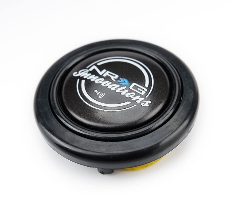 NRG Horn Button Steering Wheel - Black with NRG Round Style Logo - Part # HT-048