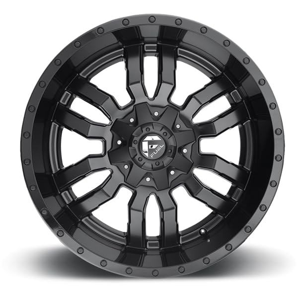 D596 FUEL OFF-ROAD SLEDGE 18X8, 5X110/5.0, 5.88, 35mm MATTE BLACK GLOSS BLACK LIP - D5961880C159
