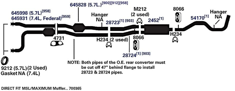 Exhaust Pipe AP Exhaust Products 28723