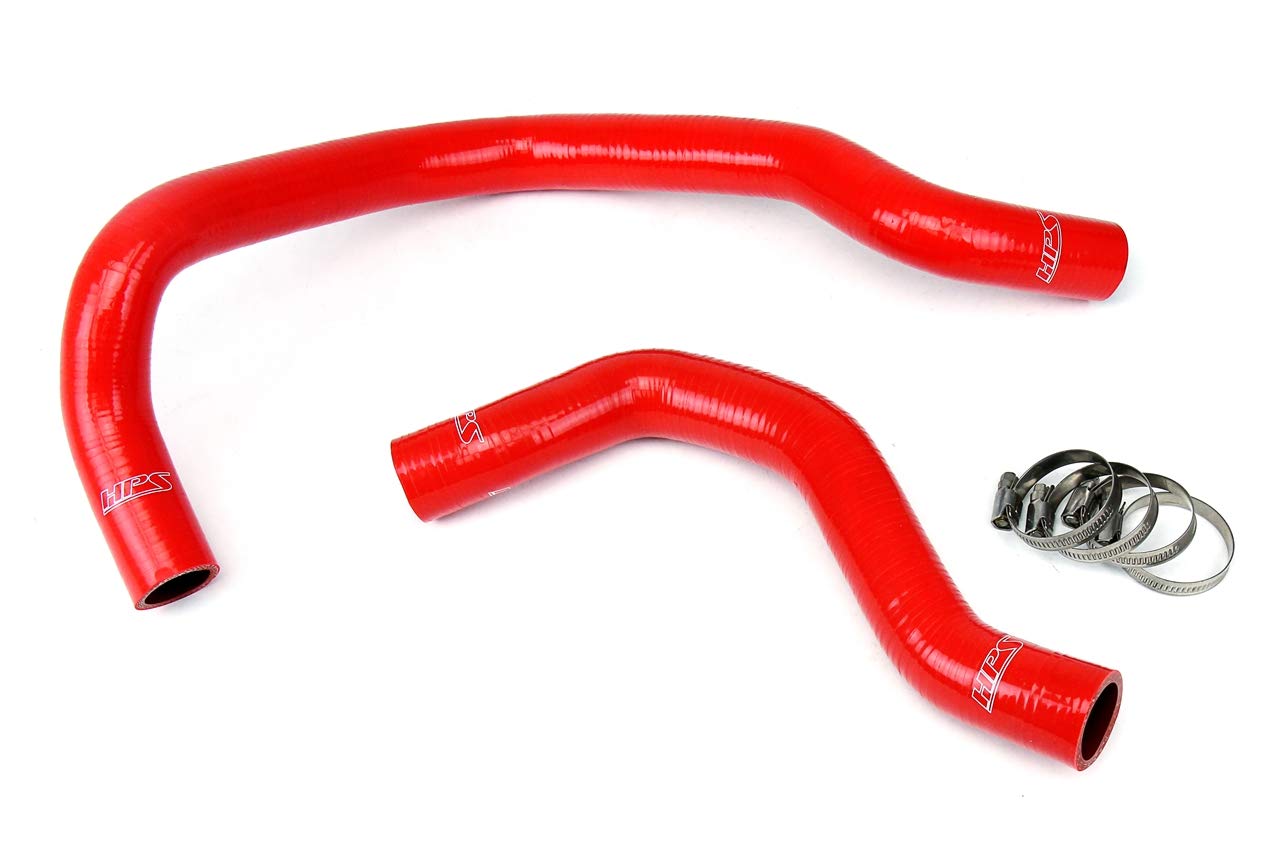 Red Silicone HPS 57-1016-RED-1 Radiator Coolant Hose Kit
