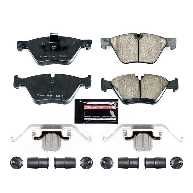 Power Stop Z23-1504 Z23 Evolution Sport Carbon Fiber Infused Ceramic Brake Pads with Hardware For BMW 528i 2011-2016, BMW 528i xDrive 2012-2016 [Model Specific]