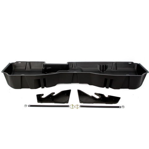 Under Seat Storage DuHa 10300 fits 2014-2018 Silverado/ Sierra Light Duty Crew Cab & 2015-2019 Heavy Duty Crew Cab | Black Heavy-Duty Back Seat Organizer | Includes Dividers