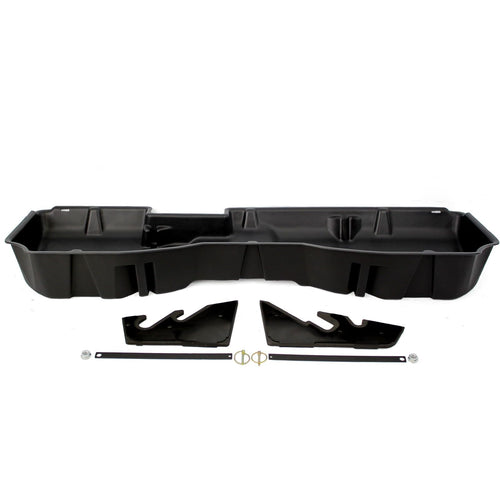 Under Seat Storage DuHa 10300 fits 2014-2018 Silverado/ Sierra Light Duty Crew Cab & 2015-2019 Heavy Duty Crew Cab | Black Heavy-Duty Back Seat Organizer | Includes Dividers