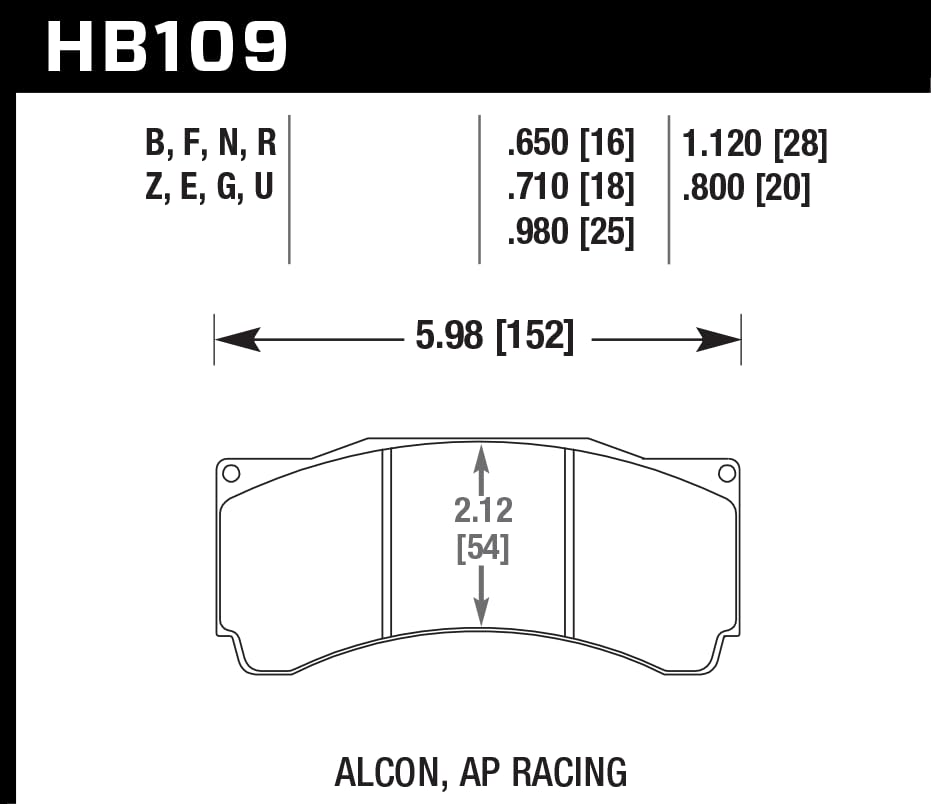 Hawk Performance HPS 5.0 HB109B.800 Street Brake Pads