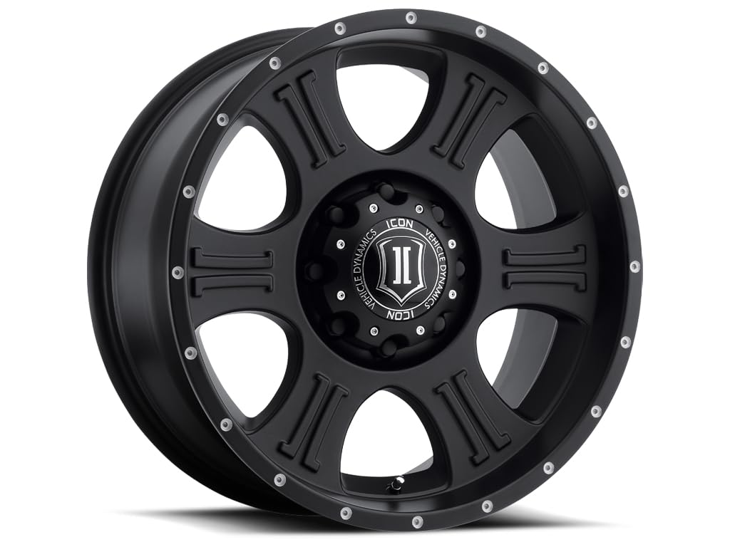 ICON Alloys Shield, 20 x 9/5 x 150, Satin Black, 16mm Offset, 5.625" BS, 1020905556SB