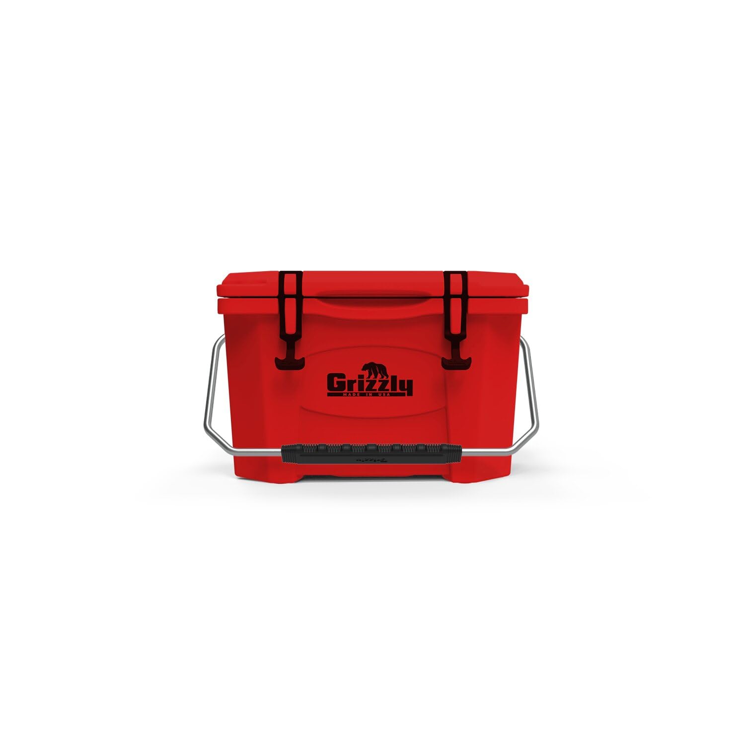 20 Cooler Grizzly | 20 qt Ice Chest Durable Rotomolded Insulated | Made in USA | Warranty for Life | For Beach Boat Camping Fishing Hunting | G20 | Red