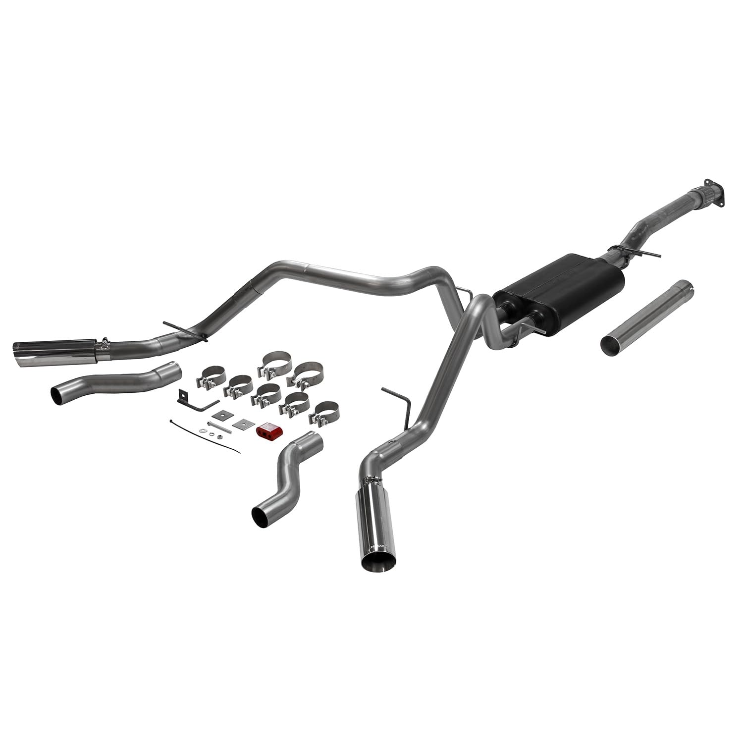 American Thunder Flowmaster 818113 Cat-Back Exhaust System Dual Out Rear/Side Exit