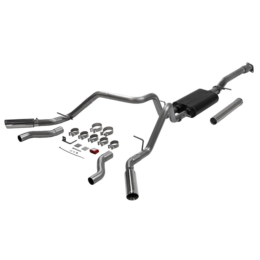 American Thunder Flowmaster 818113 Cat-Back Exhaust System Dual Out Rear/Side Exit