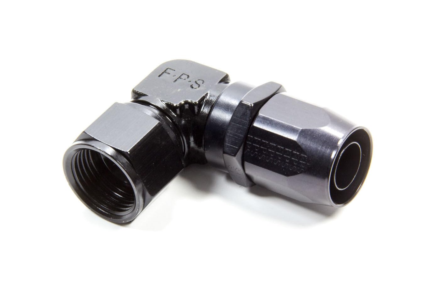 109112-BL Fragola Performance Systems #12 X 90 Low Profile Forged Hose End Black