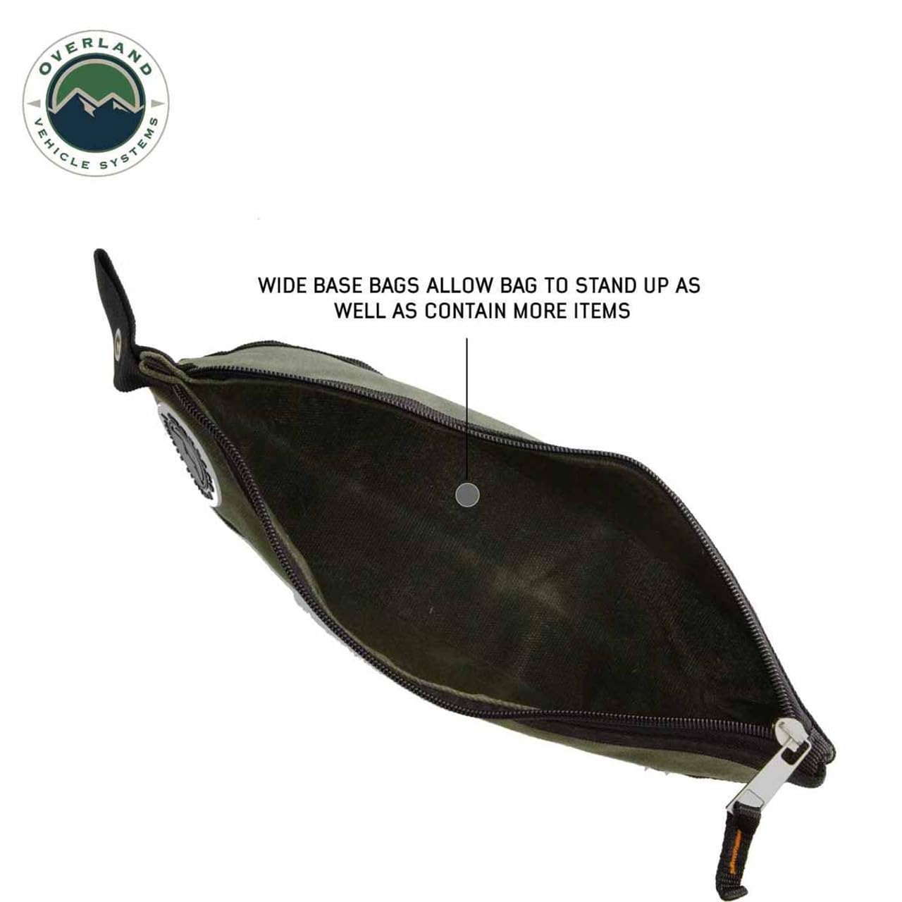 Overland Vehicle Systems 3-Bag Set of Small/Medium Size Storage Bags - #12 Waxed Canvas - Infused with Paraffin Wax Waterproofing - Universal for, Tools, Automotive, Fishing, Hunting and More!