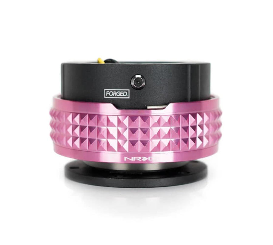 NRG Innovations Gen 2.1 NRG-SRK-210BK-PK Race Steering Wheel Quick Release Kit Adapter Black Body/Pink Pyramid Ring