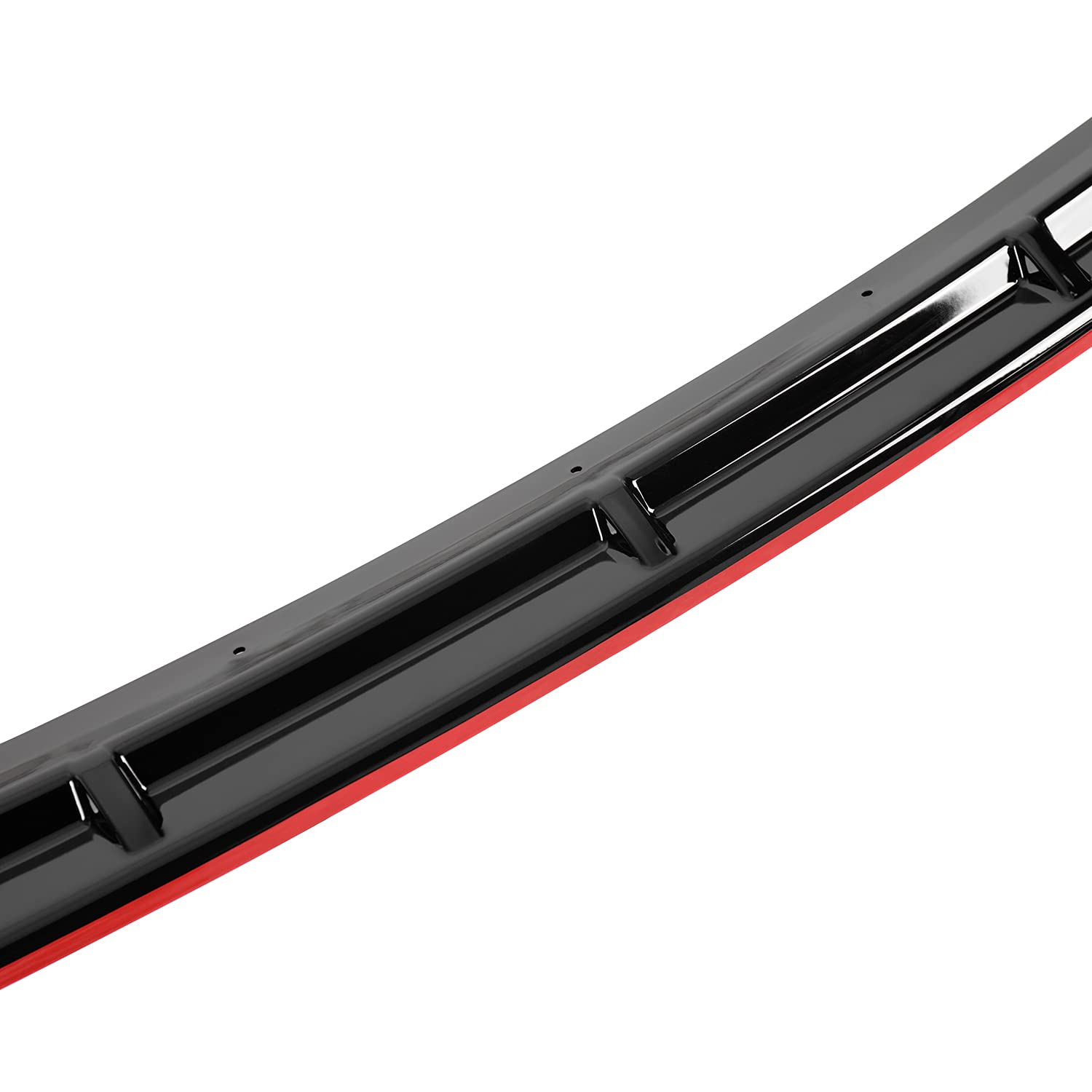 Glossy Black Red Trim Spec-D Tuning Front Bumper Lip Spoiler Compatible with 2017-2021 Honda Civic Si Hatchback
