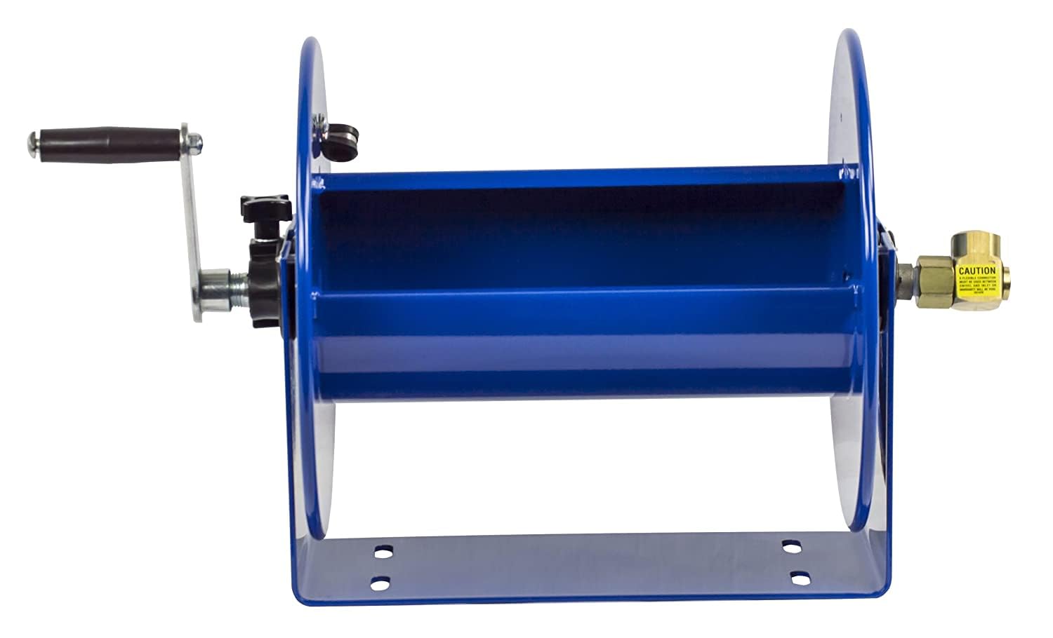 Coxreels Hand Crank Steel Hose Reel 117-5-100, 100 Series, ¾” x 100’ - Easy-to-Use Compact Design - Adjustable Tension Break - Heavy-Duty Steel Construction, Made in the USA, Blue