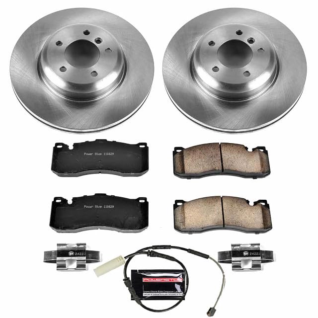 Power Stop Autospecialty KOE6004 Front Replacement Brake Kit-OE Brake Rotors & Ceramic Brake Pads For BMW 135i 2011-2013, BMW 135is 2013 [Model Specific]