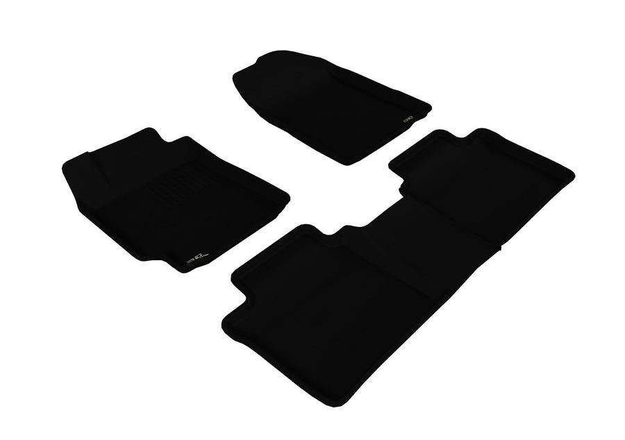 Kagu Floor Mat (Black) 3D MAXpider Custom Fit Compatible with Toyota Camry 2007-2011 - R1 R2