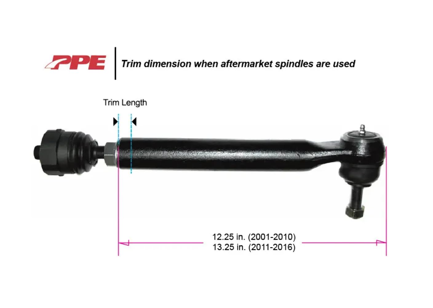Stage 3 PPE Tie Rod Ends Assemblies 2001 2002 2003 2004 2005 2006 2007 2008 2009 2010 CHEVY GM GMC TRUCKS - 158031500