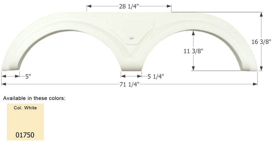Fender Skirt ICON, Tandem, Mark Twain, FS1750, Colonial White