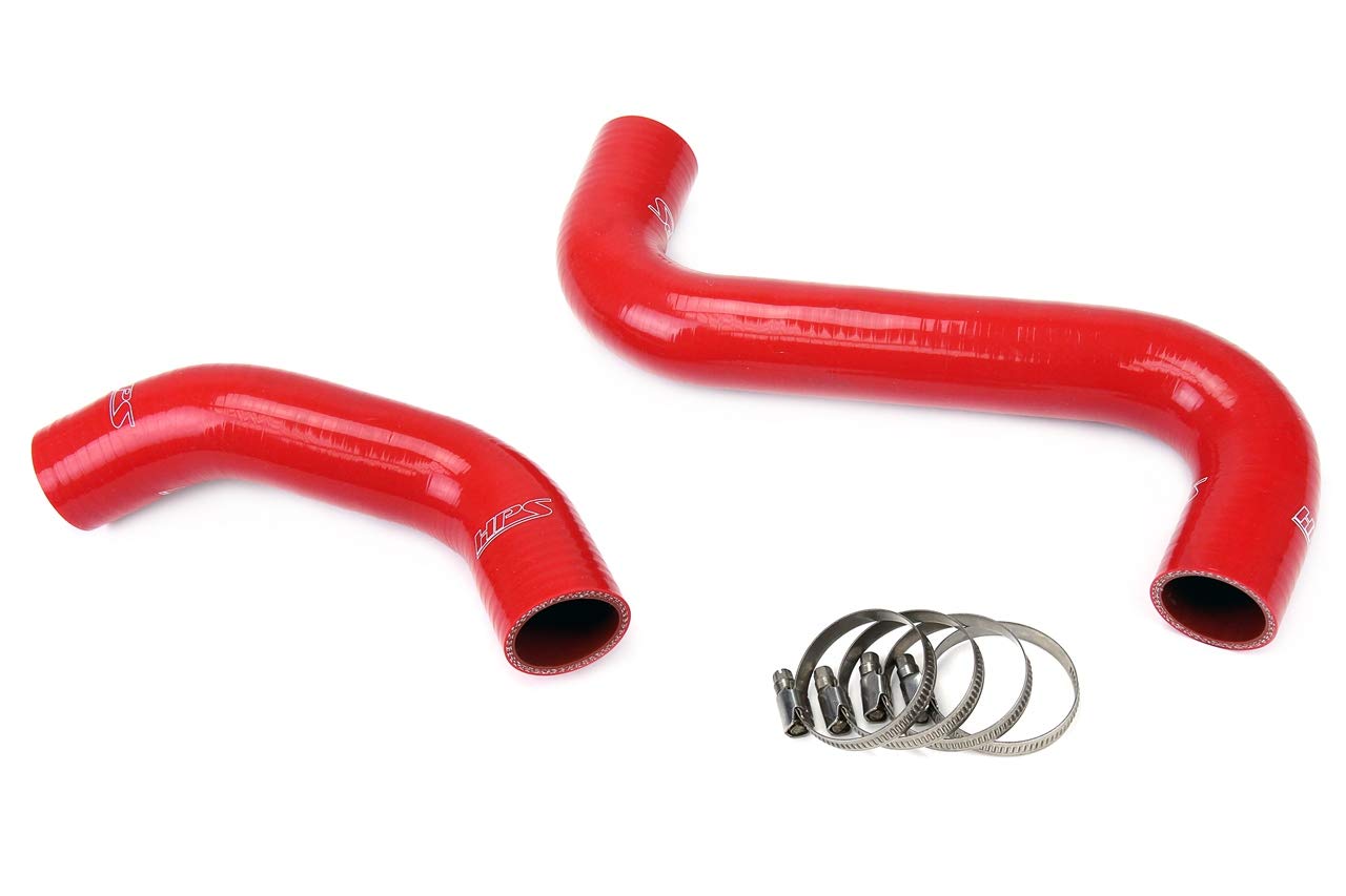 Red HPS 57-1061-RED Silicone Radiator Coolant Hose Kit