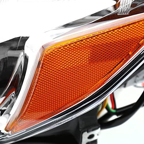 Chrome Projector Headlights SPEC-D TUNING Compatible with 2010-2014 Subaru Legacy, 2010-2014 Subaru Outback, Left + Right Pair Headlamps Assembly