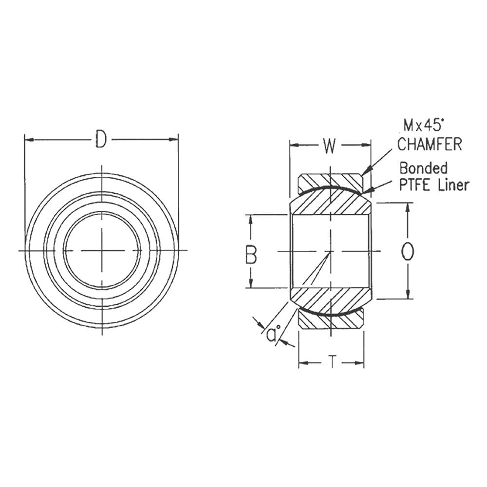 NPB12T QA1 NPB Narrow Spherical Bearing