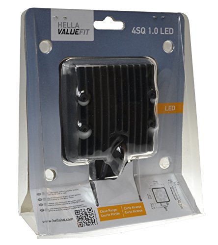4 Square HELLA 357103002 ValueFit 1.0 LED Close Range Worklight,Black