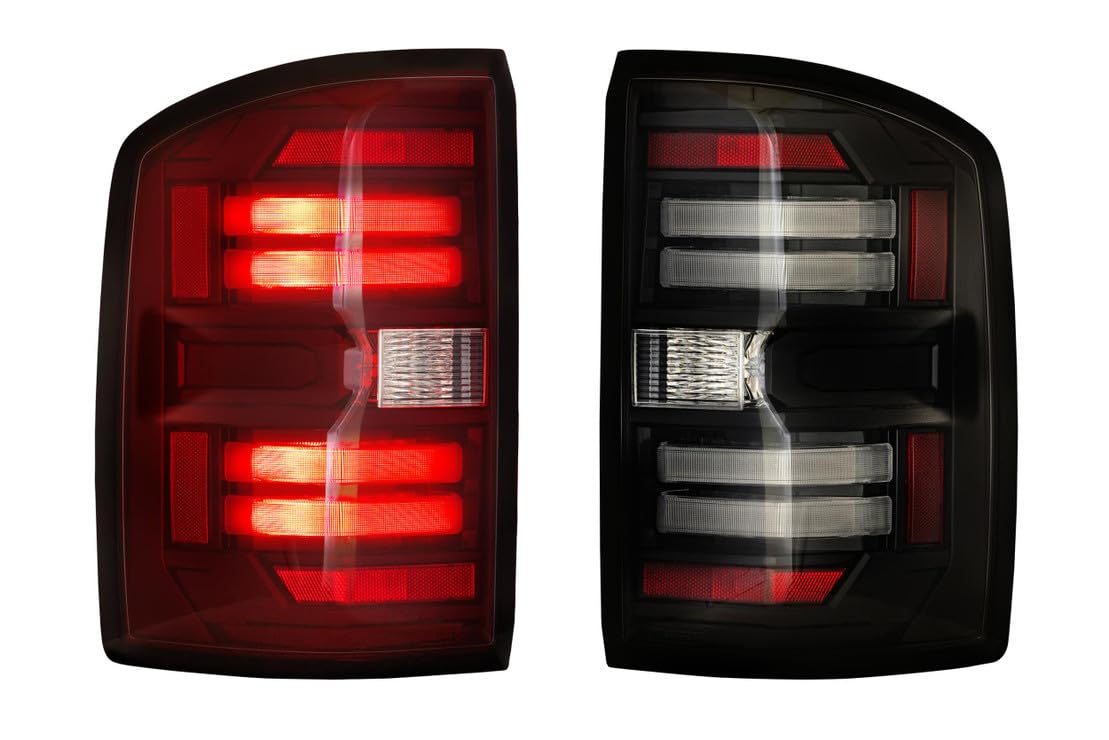 Morimoto XB LED Taillights Plug and Play fits 2014-2018 GMC Sierra, LED Taillight Assemblies (Red)
